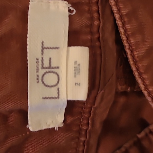 Super soft Loft cargos, broken-in style in rust. Size 2 but roomie. - Picture 6 of 8